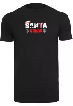 Футболка Merchcode "Мужская футболка Merchcode Santa Squad с круглым вырезом", черный