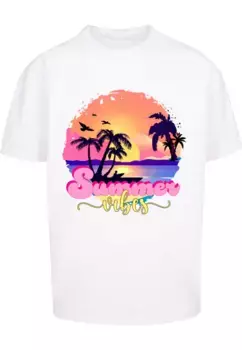 Футболка Merchcode "Мужская футболка Merchcode Summer Vibes Sunset Heavy Oversized ", белый