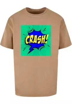 Футболка Merchcode "Мужская футболка оверсайз CRASH Comic Acid Washed " Merchcode", бежевый