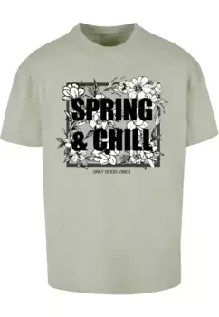 Футболка Merchcode "Мужская футболка оверсайз Spring And Chill Heavy", цвет Softsalvia