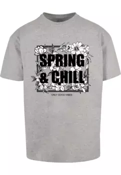 Футболка Merchcode "Мужская футболка оверсайз Spring And Chill Heavy", серый