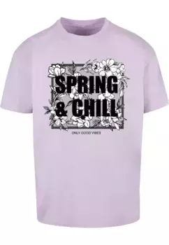 Футболка Merchcode "Мужская футболка оверсайз Spring And Chill Heavy", цвет Lilac