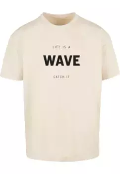 Футболка Merchcode "Мужская летняя футболка Merchcode - Life is a wave Heavy Oversize ", цвет Sand