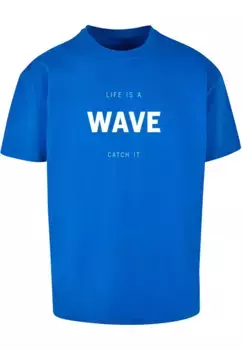 Футболка Merchcode "Мужская летняя футболка Merchcode - Life is a wave Heavy Oversize ", синий