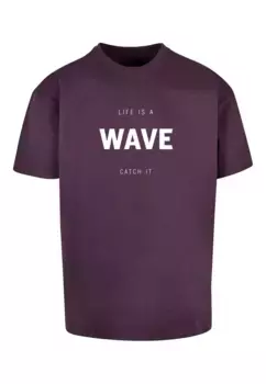 Футболка Merchcode "Мужская летняя футболка Merchcode - Life is a wave Heavy Oversize ", цвет Purplenight