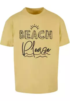 Футболка Merchcode "Мужская пляжная футболка Merchcode Please Heavy Oversized", цвет Palemoss