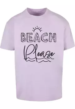 Футболка Merchcode "Мужская пляжная футболка Merchcode Please Heavy Oversized", цвет Lilac