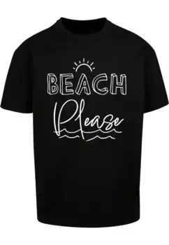 Футболка Merchcode "Мужская пляжная футболка Merchcode Please Heavy Oversized", черный