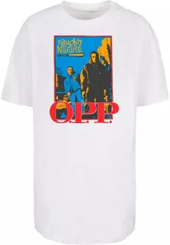 Футболка Merchcode NAUGHTY BY NATURE, белый