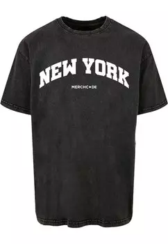 Футболка Merchcode NEW YORK WORDING, черный