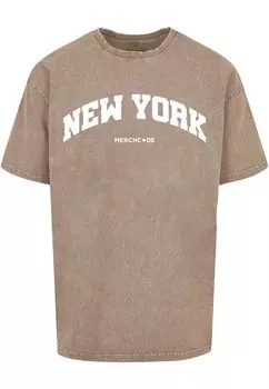 Футболка Merchcode NEW YORK WORDING, хаки