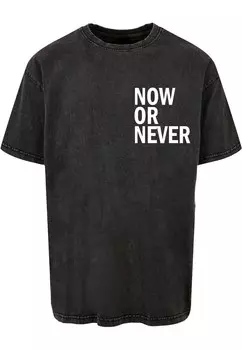 Футболка Merchcode NOW OR NEVER, антрацит