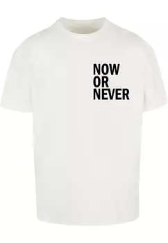 Футболка Merchcode NOW OR NEVER, белый