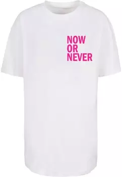 Футболка Merchcode NOW OR NEVER, белый