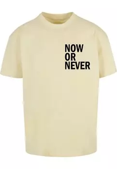 Футболка Merchcode NOW OR NEVER, цвет Pastel Yellow