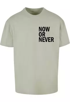 Футболка Merchcode NOW OR NEVER, цвет Pastel Green