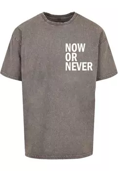 Футболка Merchcode NOW OR NEVER, серый