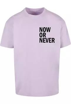 Футболка Merchcode Now Or Never, светло-фиолетовый