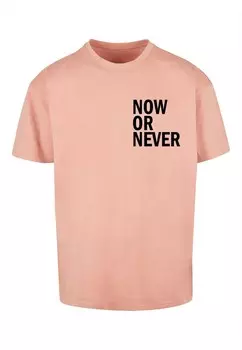 Футболка Merchcode Now Or Never, темно-розовый