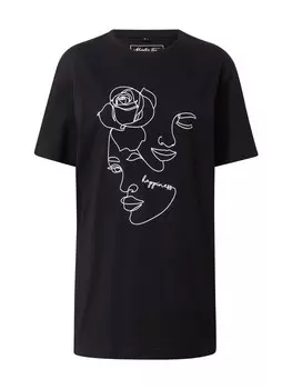 Футболка Merchcode ONE LINE ROSE, черный
