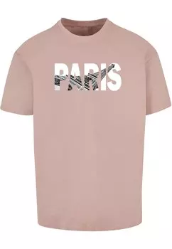 Футболка Merchcode PARIS EIFFEL TOWER, темно-розовый