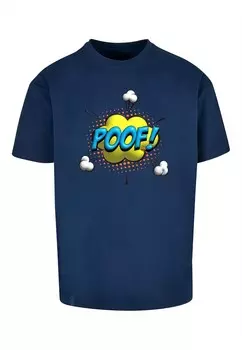 Футболка Merchcode POOF COMIC, темно-синий/аква
