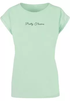 Футболка Merchcode PRETTY FLOWERS, цвет Mint