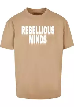 Футболка Merchcode REBELLIOUS MINDS, бежевый