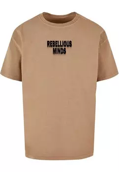 Футболка Merchcode REBELLIOUS MINDS, темно-бежевый