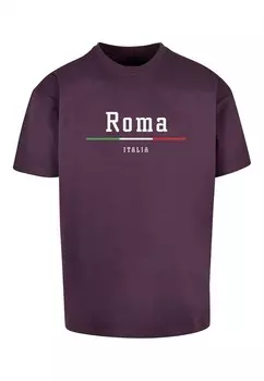 Футболка Merchcode ROMA X, цвет Aubergine