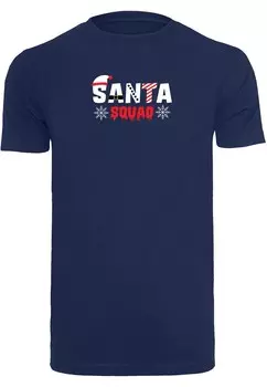 Футболка Merchcode SANTA SQUAD, темно-синий