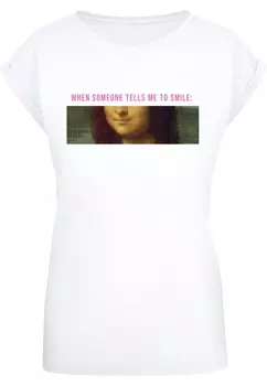 Футболка Merchcode Shirt Apoh - Da Vinci Smile Mona, белый