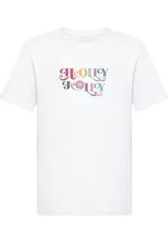 Футболка Merchcode Shirt Christmas Holly Jolly, белый