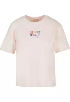 Футболка Merchcode Shirt Christmas Holly Jolly, розовый