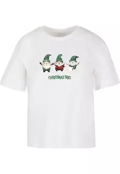 Футболка Merchcode Shirt Christmas Santa Trio, белый