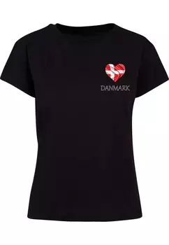 Футболка Merchcode Shirt Football - Denmark, черный