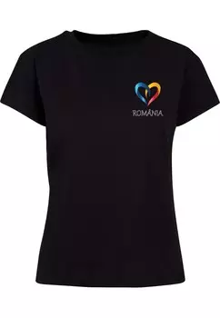Футболка Merchcode Shirt Football - Romania, черный