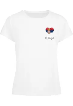Футболка Merchcode Shirt Football - Serbia, белый