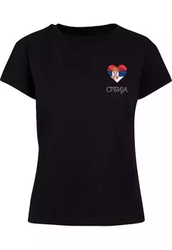 Футболка Merchcode Shirt Football - Serbia, черный