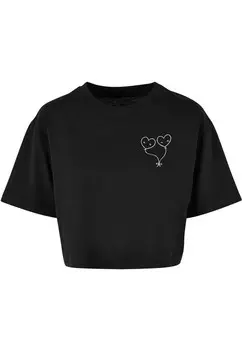 Футболка Merchcode Shirt Hugs & Love - Love Ballon, черный