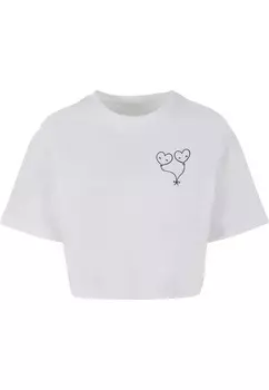 Футболка Merchcode Shirt Hugs & Love - Love Ballon, белый