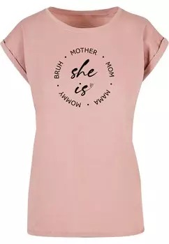 Футболка Merchcode Shirt Ladies Mothers Day - She is, темно-розовый