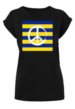 Футболка Merchcode Shirt Ladies Peace - Stripe Peace, черный