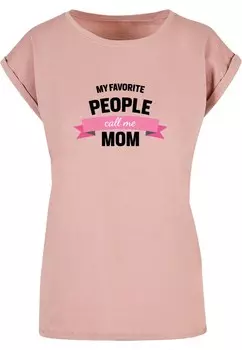 Футболка Merchcode Shirt Mothers Day - My Favorite People Call Me Mom, цвет pink/rose