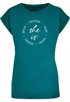 Футболка Merchcode Shirt Mothers Day - She is, цвет petrol