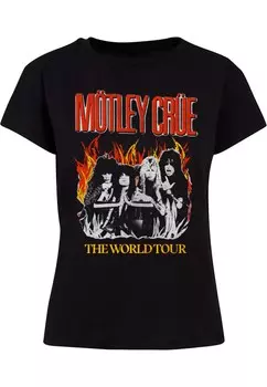 Футболка Merchcode Shirt Motley Crue - Vintage World Tour Flames, черный