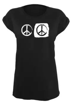 Футболка Merchcode Shirt Peace - Double Peace, черный