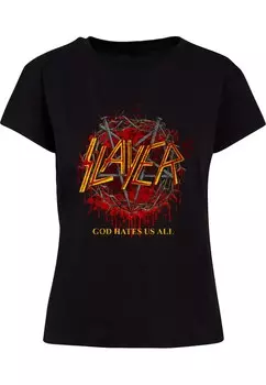 Футболка Merchcode Shirt SLA - God Hates Us Pentagram, черный