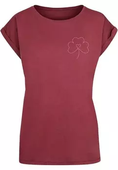 Футболка Merchcode Shirt Spring - Leaf Clover Flower, бордовый