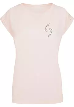 Футболка Merchcode Shirt Spring - Yin & Jang Fish, пастельный розовый